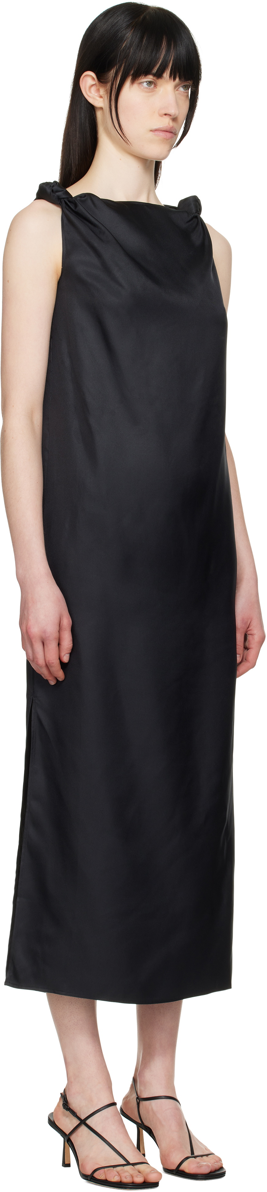 Loulou Studio Black Moun Midi Dress