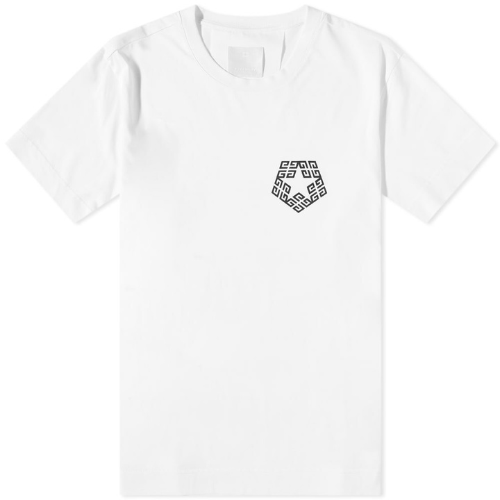 Photo: Givenchy Men's 4G Star Chest Logo T-Shirt in White