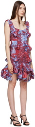 Feben SSENSE Exclusive Purple & Burgundy Twist Minidress
