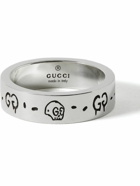 GUCCI - Logo-Engraved Silver Ring - Silver