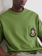 BODE - Logo-Appliquéd Cotton-Jersey T-Shirt - Green