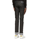 Versace Black Greca Slim-Fit Jeans