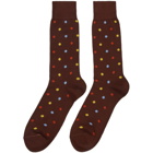 Paul Smith Burgundy Tiny Dot Socks