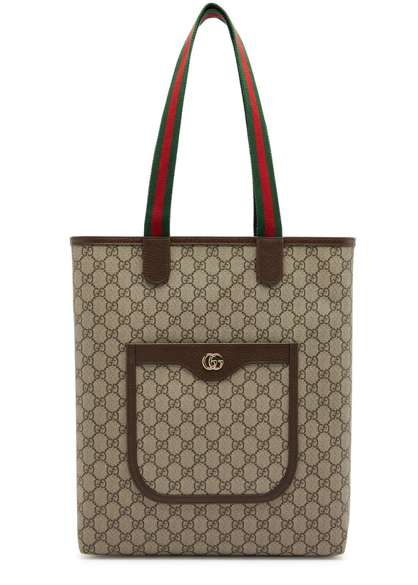 Photo: Gucci Ophidia GG Small Monogrammed Tote - Brown - One Size