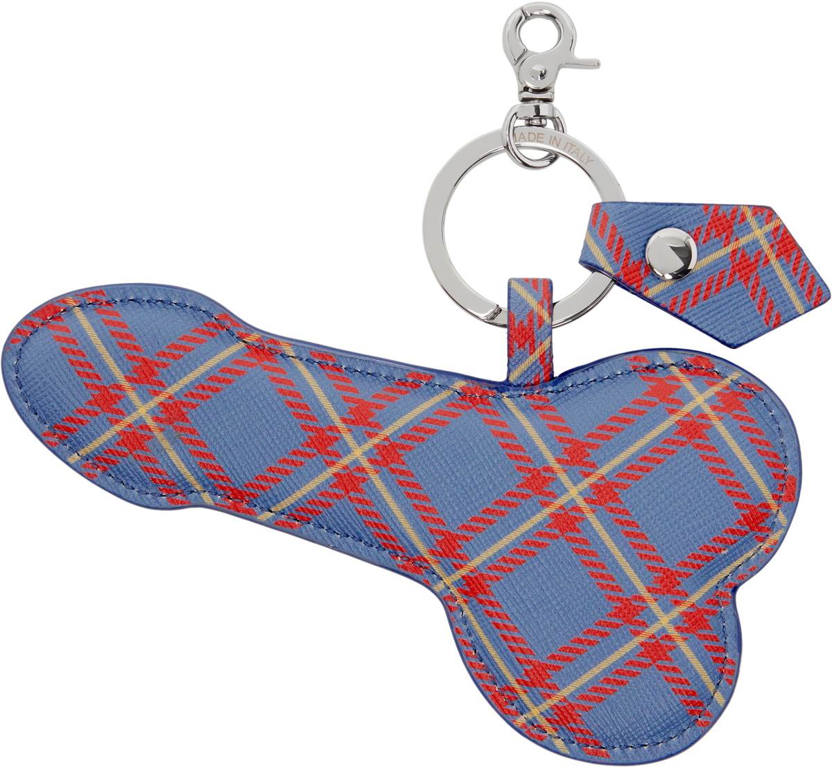 Vivienne Westwood Silver & Blue Flat Penis Keychain Vivienne Westwood