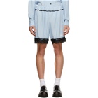 Daniel W. Fletcher Blue Lace Trim Shorts