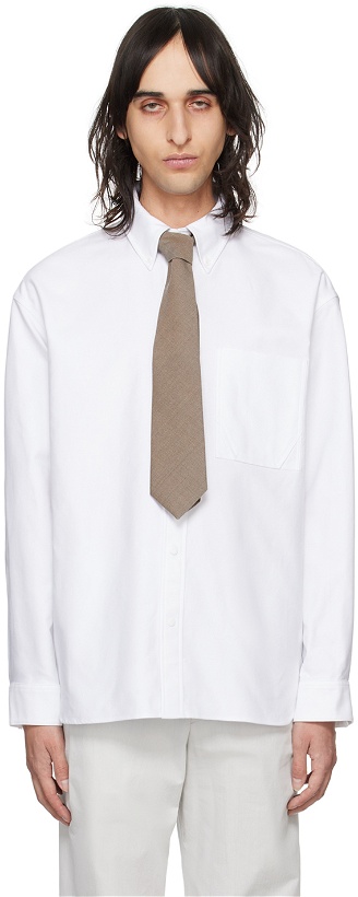 Photo: Solid Homme White Press-Stud Shirt
