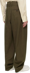 Recto Green Belted Trousers
