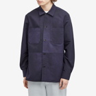 Norse Projects Men's Ulrik Wave Dye Overshirt in Dark Navy