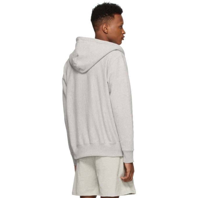 Noah NYC Grey Lightweight Zip Hoodie Noah NYC