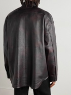 Acne Studios - Laraw Oversized Leather Shirt Jacket - Burgundy