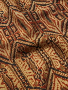 Karu Research - Camp-Collar Printed Silk Shirt - Brown