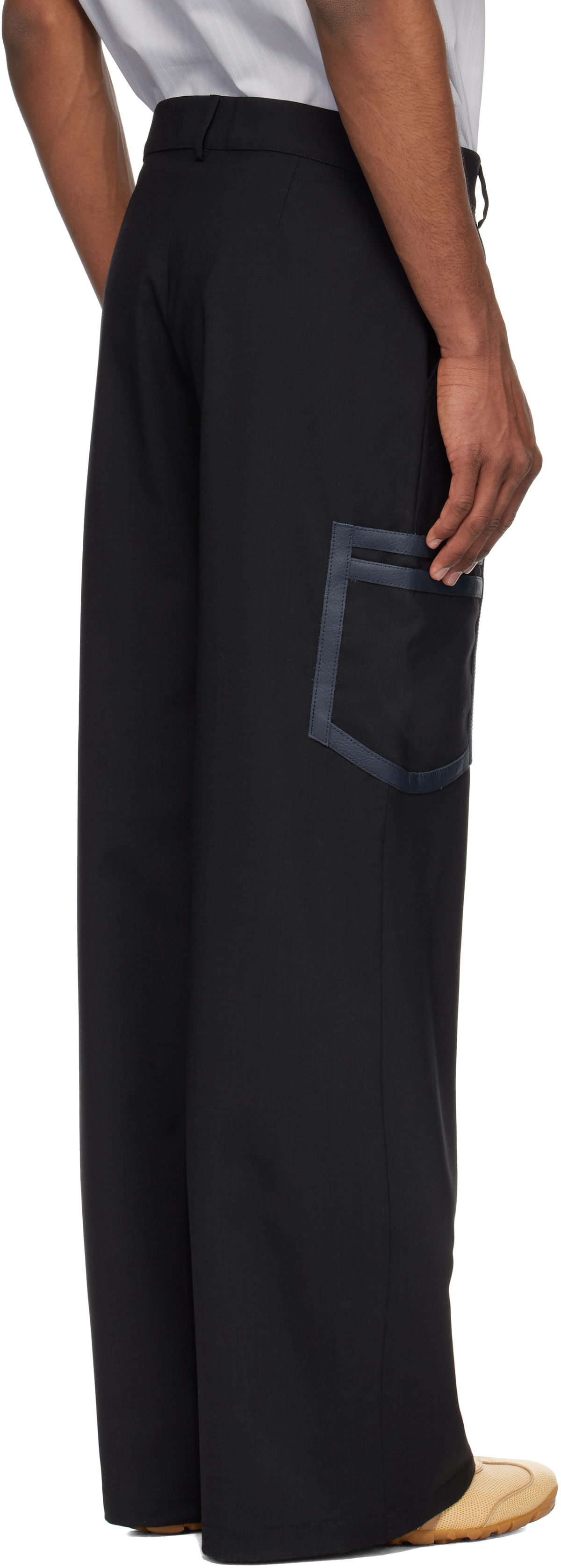 Stanley Raffington Black Tailored Cargo Pants