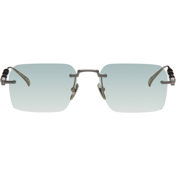 Photo: Gucci Black Frameless Rectangular Sunglasses