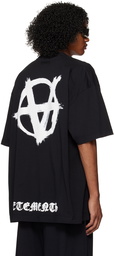 VETEMENTS Black Double Anarchy T-Shirt