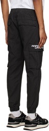 AAPE by A Bathing Ape Black Embroidered Cargo Pants