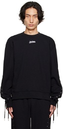 Jean Paul Gaultier Black 'The Lace-Up JPG' Sweatshirt