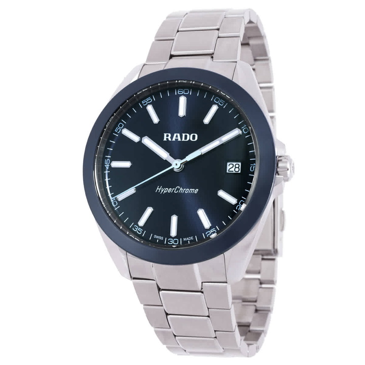 Photo: Rado HyperChrome Quartz Dark Blue Dial Mens Watch R32280203