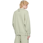 Essentials Green Mockneck Half-Zip Sweatshirt