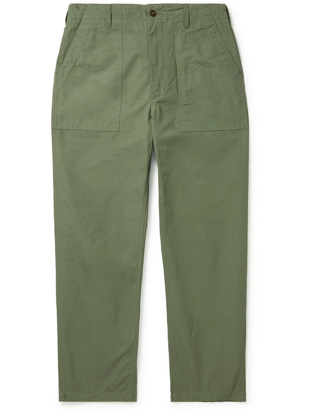 Photo: Engineered Garments - Straight-Leg Cotton-Ripstop Trousers - Green