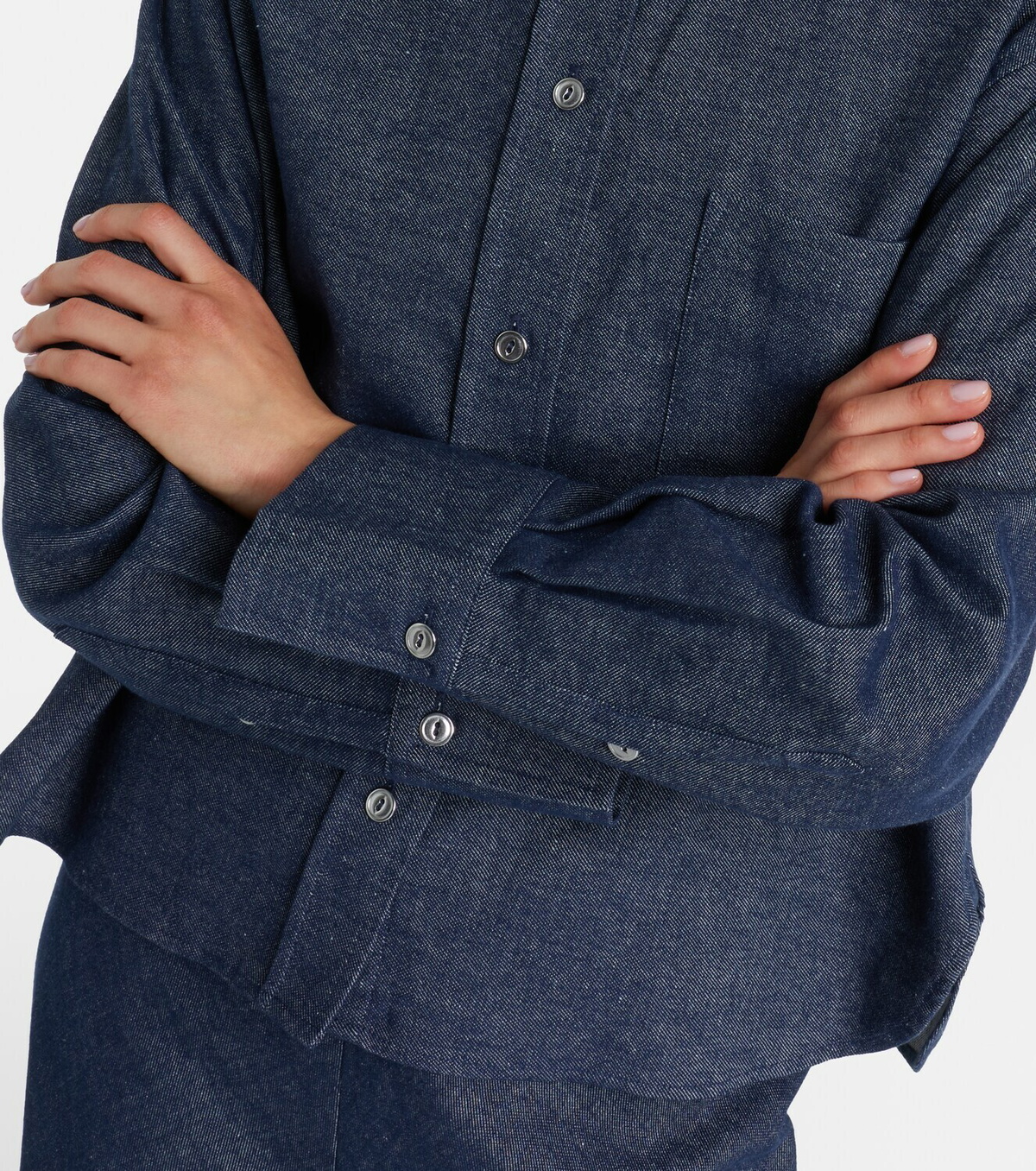 Vince Cotton and linen chambray shirt