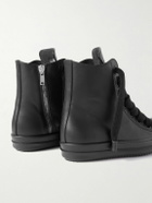 Rick Owens - Leather High-Top Sneakers - Black