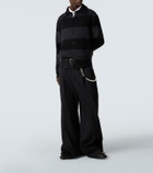 Simone Rocha Embellished striped wool cardigan