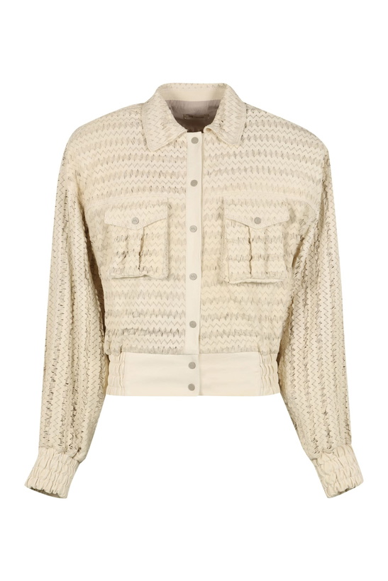 Photo: The Mannei Nice Leather Bomber Jacket