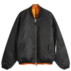 VETEMENTS Men's Double Zip Bomber Jacket in Black