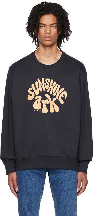 Photo: Nudie Jeans Navy Frasse 'Sunshine Ark' Sweatshirt