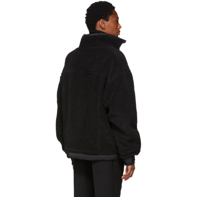 ADER error Reversible Black Fleece Jacket ADER error