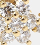 Maria Tash Three Flower Garland 14kt gold single earring with diamonds
