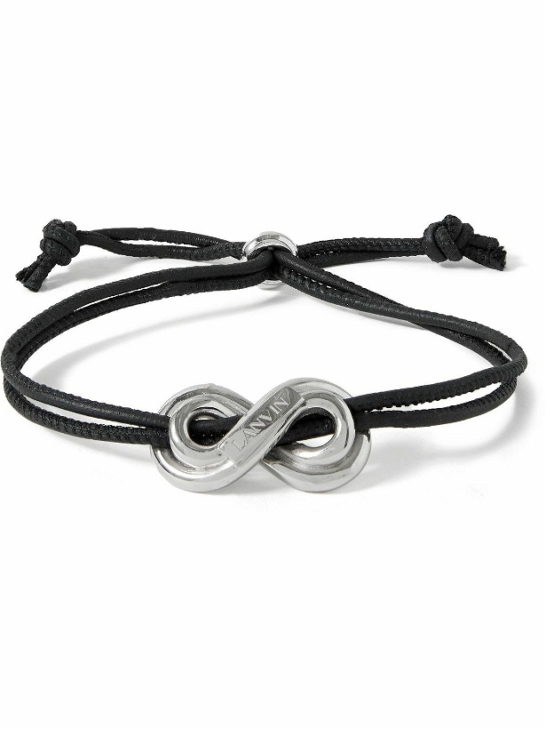 Photo: Lanvin - Silver-Tone and Leather Bracelet