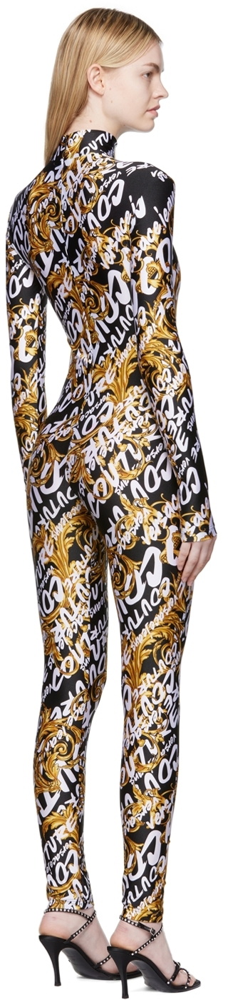 Versace Jeans Couture Black Nylon Bodysuit