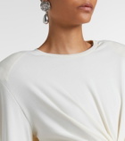 Magda Butrym Cropped cotton-blend jersey top