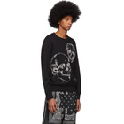 Alexander McQueen Black Embroidered Skull Sweatshirt