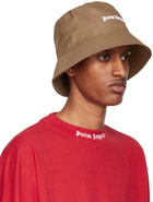 Palm Angels Tan Logo Bucket Hat