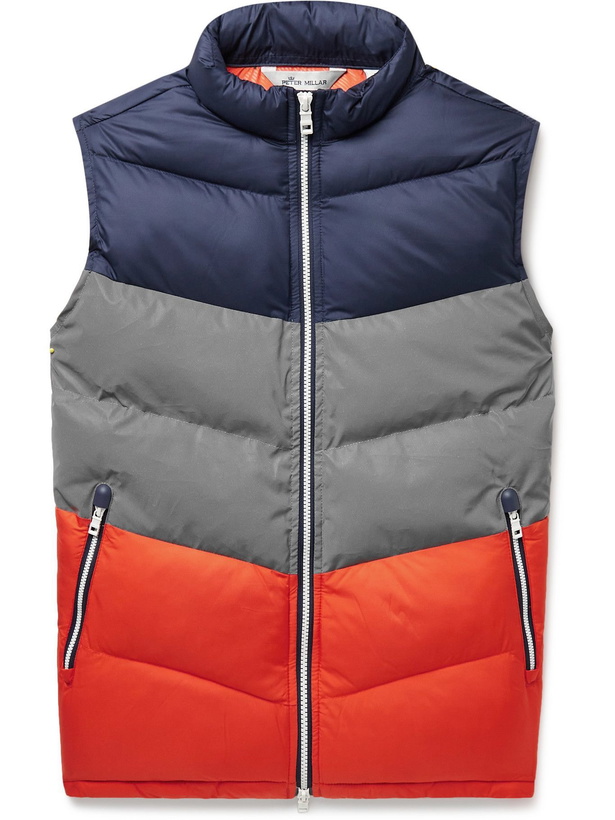 Photo: Peter Millar - Après Ski Colour-Block Quilted Shell Gilet - Blue