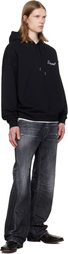 Dsquared2 Black D2 Signature Relax Fit Hoodie