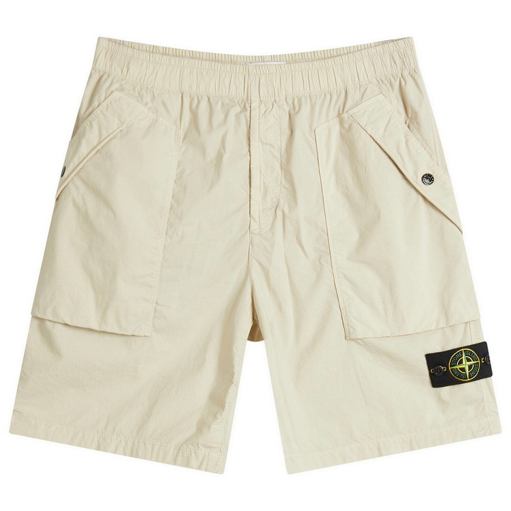 Photo: Stone Island Men's Tela Paracadute Fatigue Shorts in Sand