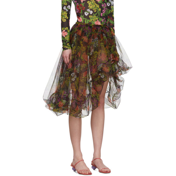 Molly Goddard Black and Multicolor Stevie Apron Skirt Molly Goddard