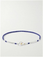 Miansai - Kiran Silver Lapis Lazuli Beaded Bracelet - Blue