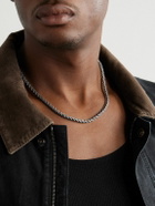 SAINT LAURENT - Oxidised Silver-Tone Wheat Chain Necklace