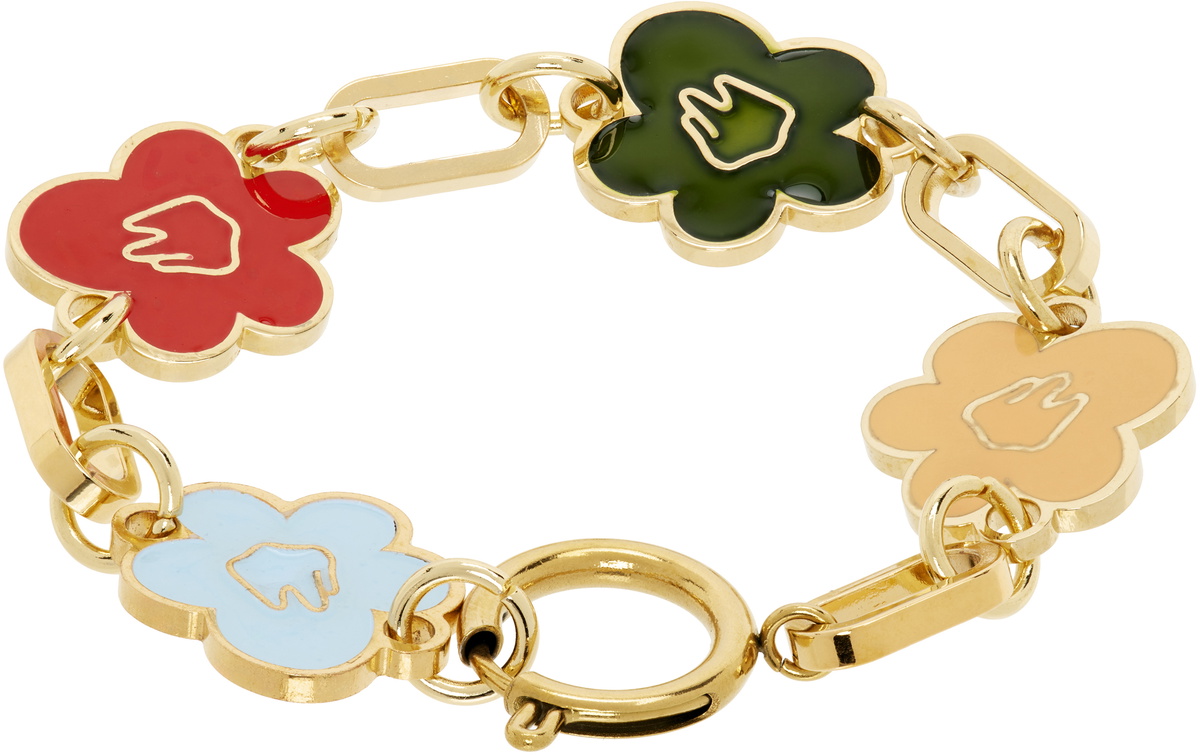 IN GOLD WE TRUST PARIS Gold Flower Bracelet