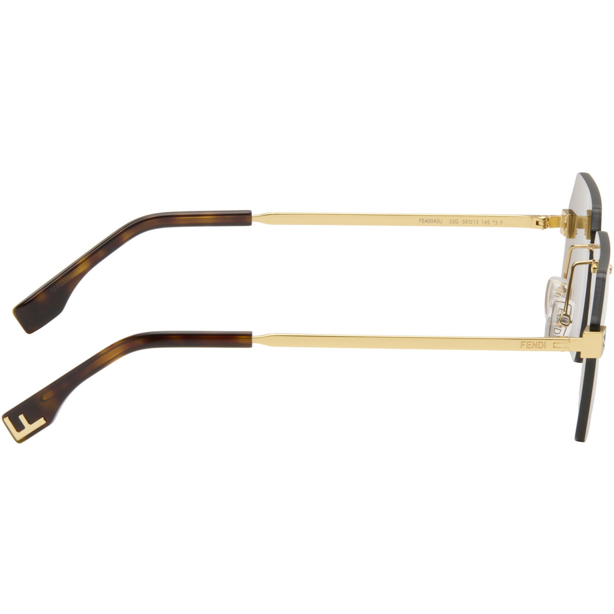 Fendi Gold Fendi Sky Sunglasses