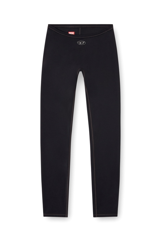 Photo: Diesel Stretch Nylon leggings - Pants Womens in Black