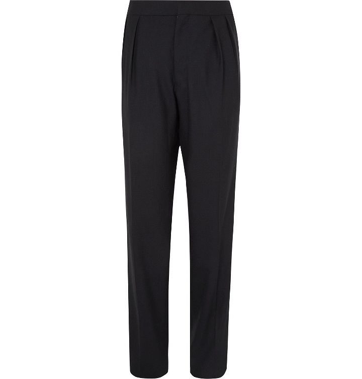Photo: The Row - Mark Tapered Wool Suit Trousers - Blue
