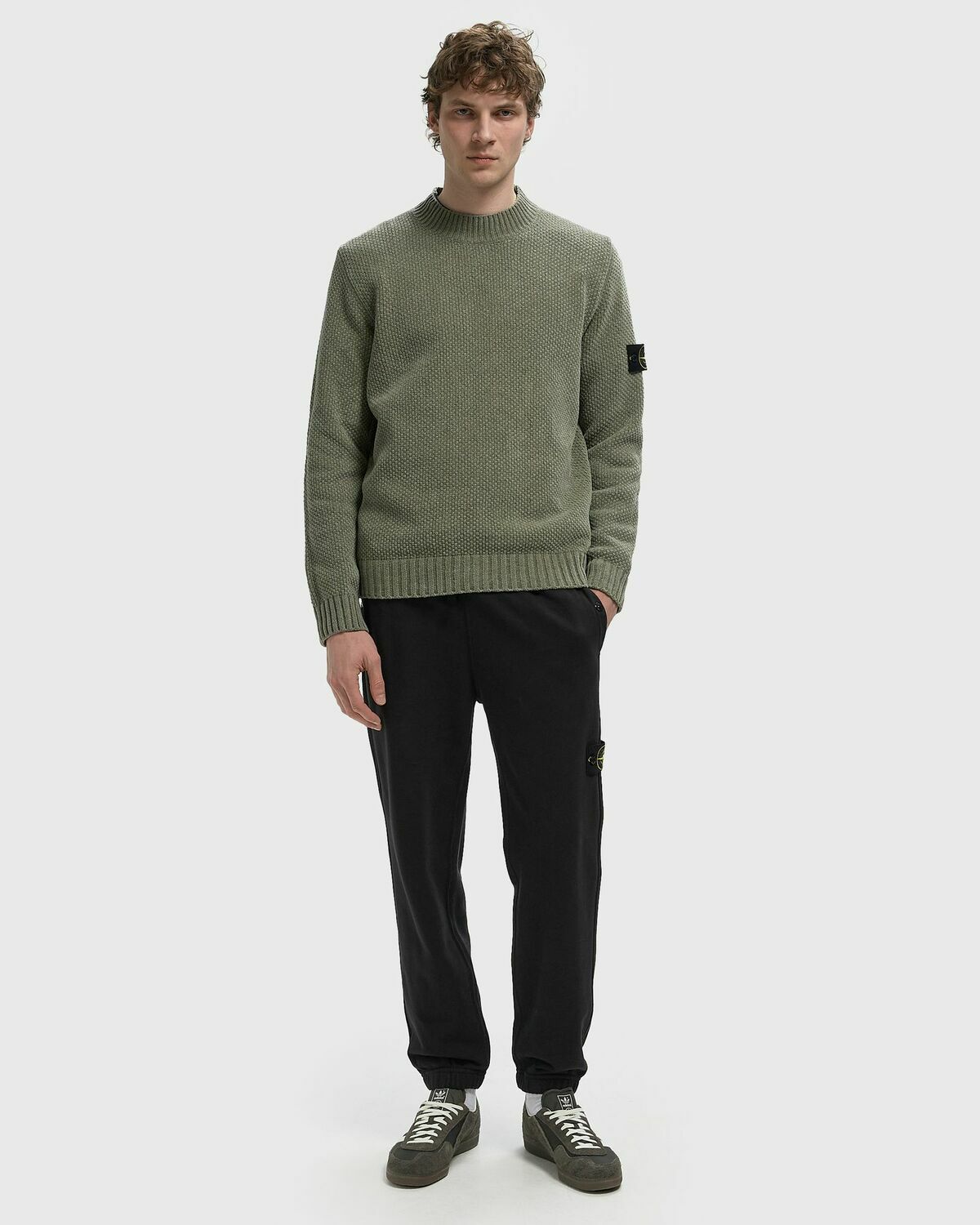 Stone Island KNIT CREW NECK Green Mens Pullover Stone Island
