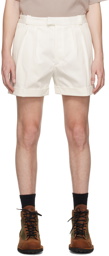 Acne Studios White Pleated Shorts