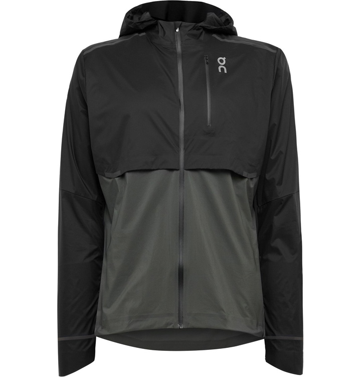 Photo: On - Weather Colour-Block Micro-Ripstop Hooded Jacket - Black